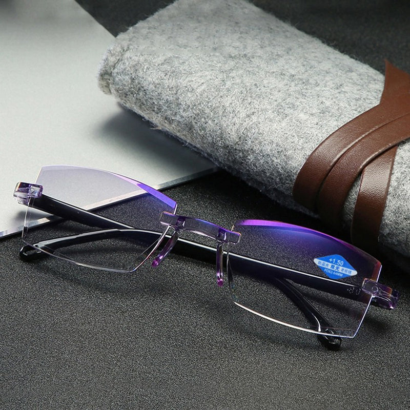 Pack de gafas antirayos azules multifocales +1.50 mas funda de cuero